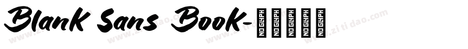Blank Sans Book字体转换
